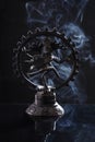 Hindu God Nataraj / Shiva Dance Idol Statue with Smoke