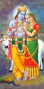 Lord Radha Krishna Beautiful Wallpaper Royalty Free Stock Photo