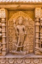 Sculpture of Hindu God at Rani ki vav in Patan, Gujarat Royalty Free Stock Photo