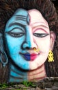 Hindu God Shankara face . Royalty Free Stock Photo
