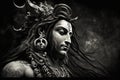 Hindu god Shiva lord representation. Hinduism religion concept. Ai generated