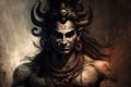 Hindu god Shiva lord representation. Hinduism religion concept. Ai generated