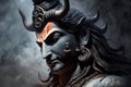 Hindu god Shiva lord representation. Hinduism religion concept. Ai generated