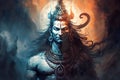 Hindu god Shiva lord representation. Hinduism religion concept. Ai generated