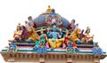 Hindu God Statues At A Hindu Temple in isolated Royalty Free Stock Photo