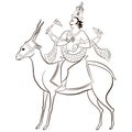 Hindu God Vayu sitting Royalty Free Stock Photo