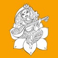 Hindu Goddess Saraswati.