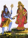 Hindu goddess Shiva with Annapurna