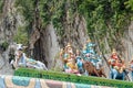 Hindu gods statues with Ganesha at Batu caves near Kuala Lumpur Malaysia Royalty Free Stock Photo