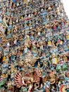 Hindu gods statues on gopuram Royalty Free Stock Photo