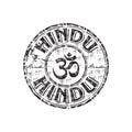 Hindu grunge rubber stamp Royalty Free Stock Photo