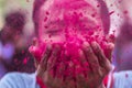 Hindu Holi Festival in Mandalay, Myanmar.