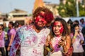 Hindu Holi Festival in Mandalay, Myanmar.