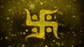 Hindu, holy, indian, religion Icon Golden Glitter Shine Particles.