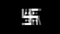 Hindu, holy, indian, religion, swastik, swastika icon Vintage Twitched Bad Signal Animation.