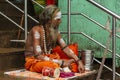 Hindu holy man in a Gag of the Ganges. Royalty Free Stock Photo