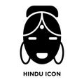 Hindu icon vector isolated on white background, logo concept of