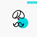 Hindu, India, Indian, Man, People, Person, Turban turquoise highlight circle point Vector icon