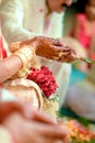 Hindu or Indian Wedding Ceremony Rituals and Traditions ( Vivaah Homa-sacred fire Rituals Royalty Free Stock Photo