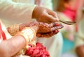 Hindu or Indian Wedding Ceremony Rituals and Traditions ( Vivaah Homa-sacred fire Rituals Royalty Free Stock Photo