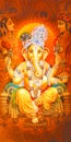 Hindu Lord Ganesha texture wallpaper background