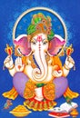 Hindu Lord Ganesha texture wallpaper  background Royalty Free Stock Photo