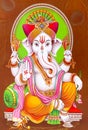 Hindu Lord Ganesha texture wallpaper  background Royalty Free Stock Photo