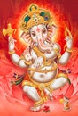 Hindu Lord Ganesha texture wallpaper  background Royalty Free Stock Photo