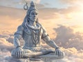 Hindu Maha Shivaratri on the clouds, Generative AI illustrations