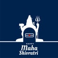 Hindu maha shivratri festival greeting design background