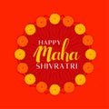 Hindu maha shivratri festival of lord shiva with flower decoration