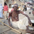 Varanasi, India, Hindu man on the ghats