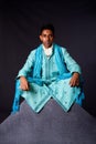 Hindu man sitting in lotus position Royalty Free Stock Photo