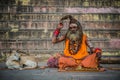 A portrait of a Sadhu as seen in Varanasi