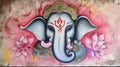 Hindu mythology god Ganesh. Created with Generative AI technology.