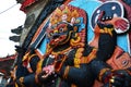 Hindu nepali goddess Kali or Kaal Bhairav deity or Kalika angel for nepalese people travel visit respect praying wish holy mystery