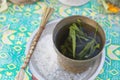 Hinduism - offerings and gifts to god in the temple Royalty Free Stock Photo