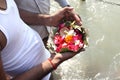 Hindu offerings to the Ganges