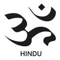 Hindu Om icon. World religion symbols. Isolated vector illustration Royalty Free Stock Photo