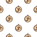 Hindu Om symbol pattern seamless