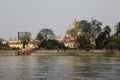 Hindu people bathing in the ghat near the Dakshineswar Kali Temple in Kolkata Royalty Free Stock Photo