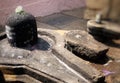 Ancient shivling at Krishna Koyna Pritisangam, karad, satara, India. Royalty Free Stock Photo