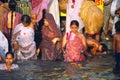 Hindu pilgrims bathe in Ganges