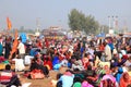 Hindu pilgrims gathered to take a holy dip in Ganges