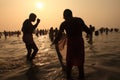 Hindu pilgrims take holy dip in Ganges