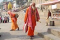 Hindu piligrims on the street in India
