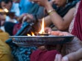 Hindu prayer ritual Royalty Free Stock Photo