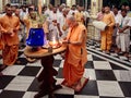 Hindu priest doing Tulasi Puja