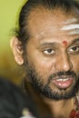 Hindu priest prepares for the puuja Royalty Free Stock Photo