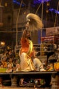 Hindu priests performs aarti